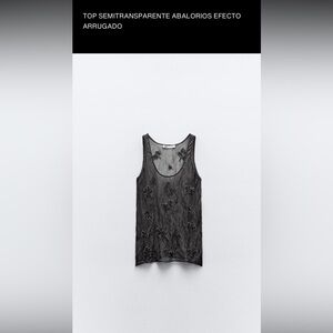 Zara Elegant Black Embellished Women's Top